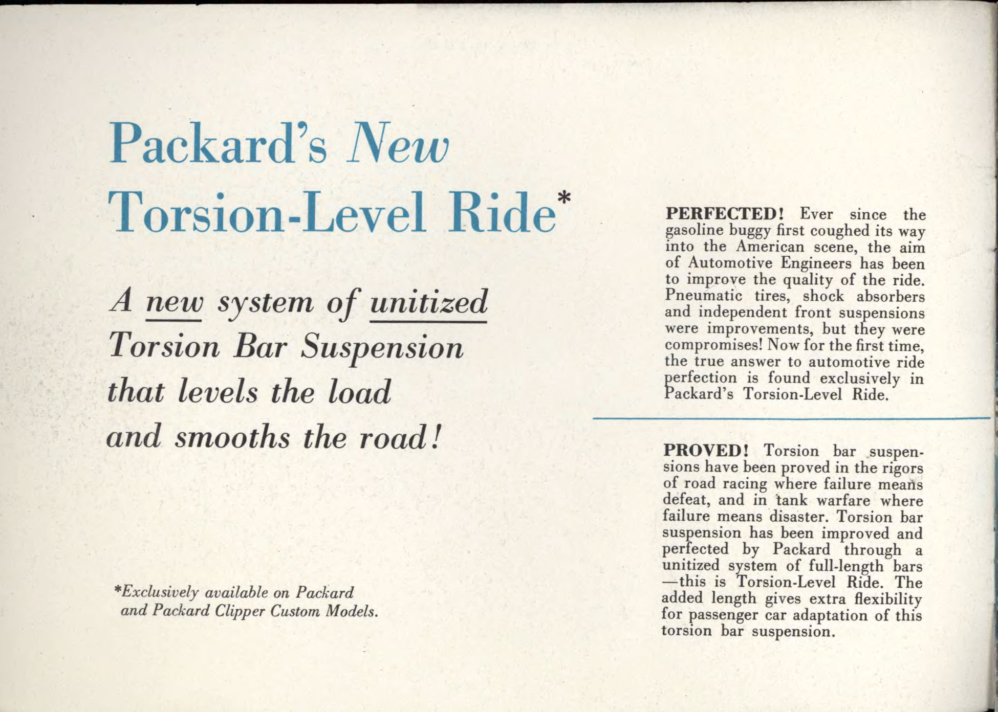 1955 Packard Torsion Ride Brochure Page 4